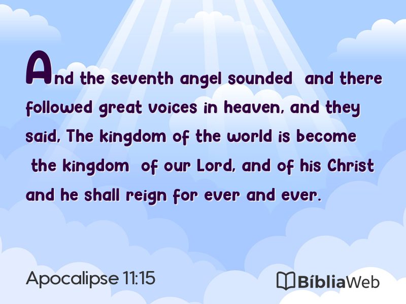 Apocalipse 11:15 em imagem para compartilhar