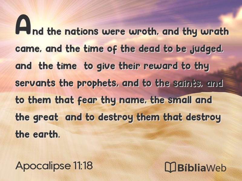 Apocalipse 11:18 em imagem para compartilhar