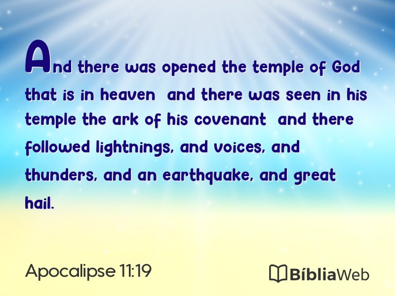 Apocalipse 11:19 em imagem para compartilhar