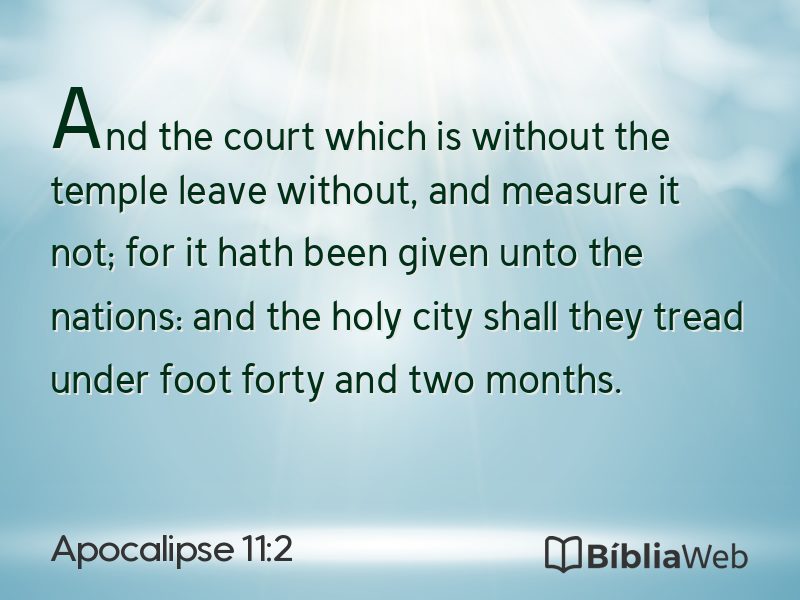 Apocalipse 11:2 em imagem para compartilhar