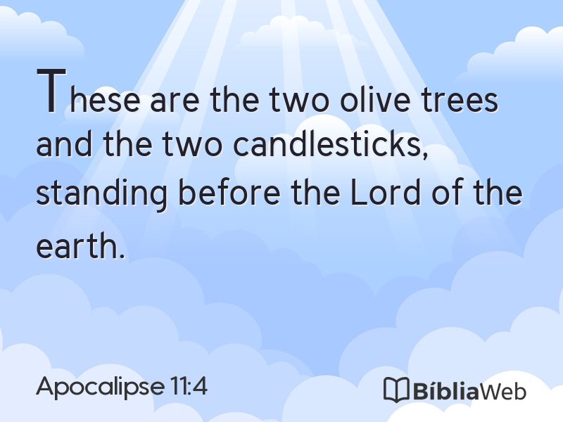 Apocalipse 11:4 em imagem para compartilhar