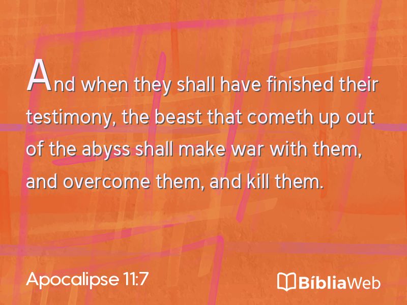 Apocalipse 11:7 em imagem para compartilhar