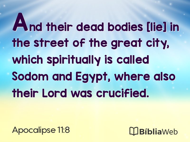 Apocalipse 11:8 em imagem para compartilhar