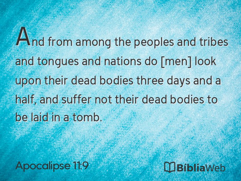 Apocalipse 11:9 em imagem para compartilhar