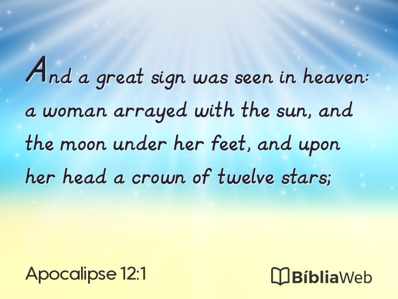 Apocalipse 12:1 em imagem para compartilhar