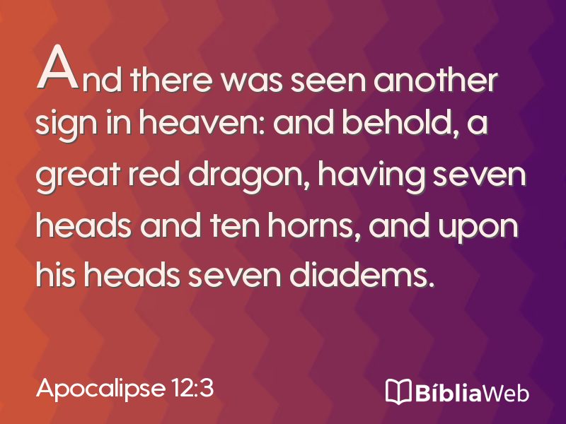 Apocalipse 12:3 em imagem para compartilhar
