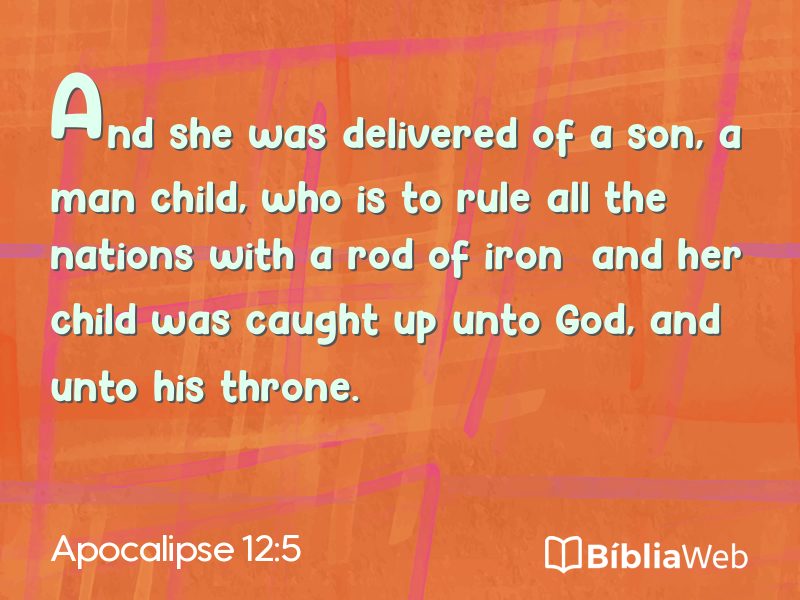 Apocalipse 12:5 em imagem para compartilhar