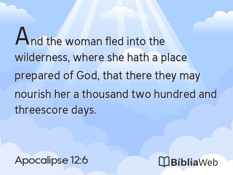 Apocalipse 12:6 em imagem para compartilhar