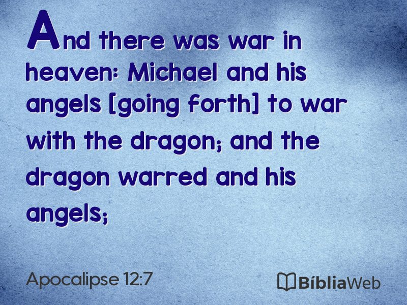 Apocalipse 12:7 em imagem para compartilhar