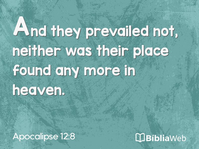 Apocalipse 12:8 em imagem para compartilhar