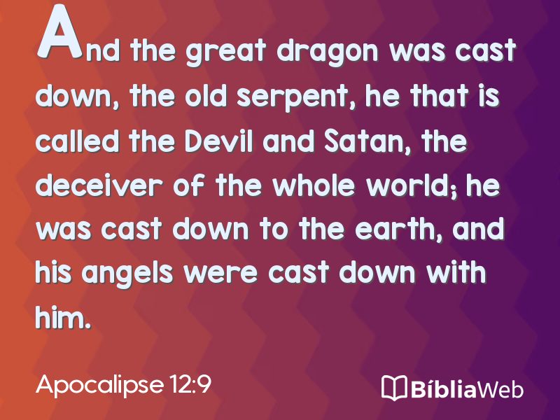 Apocalipse 12:9 em imagem para compartilhar