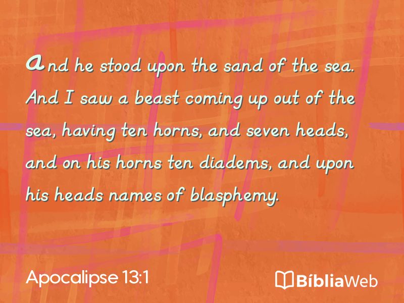 Apocalipse 13:1 em imagem para compartilhar