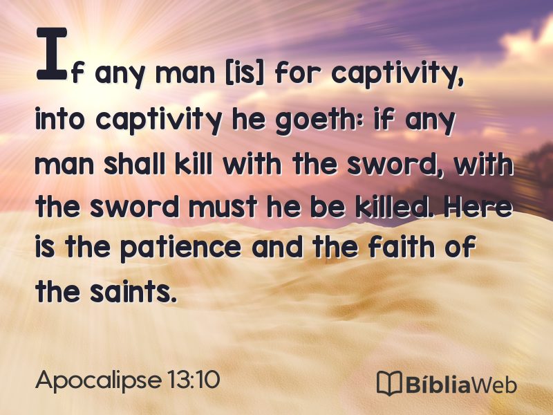 Apocalipse 13:10 em imagem para compartilhar