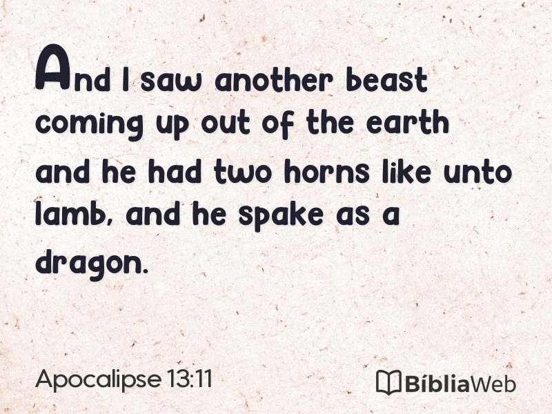 Apocalipse 13:11 em imagem para compartilhar