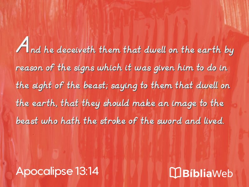 Apocalipse 13:14 em imagem para compartilhar