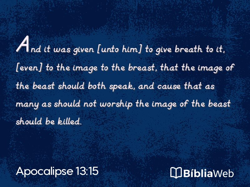 Apocalipse 13:15 em imagem para compartilhar