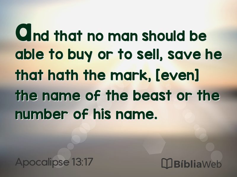 Apocalipse 13:17 em imagem para compartilhar