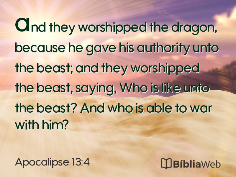 Apocalipse 13:4 em imagem para compartilhar