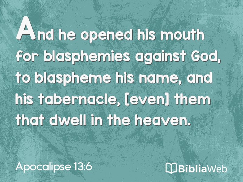 Apocalipse 13:6 em imagem para compartilhar