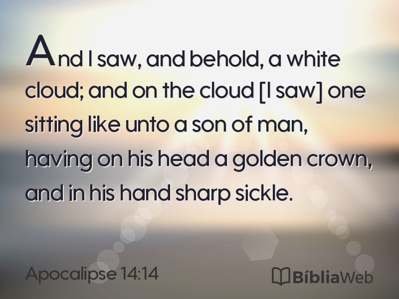 Apocalipse 14:14 em imagem para compartilhar