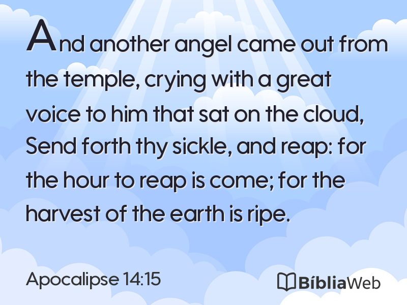 Apocalipse 14:15 em imagem para compartilhar