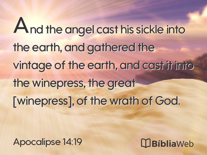 Apocalipse 14:19 em imagem para compartilhar
