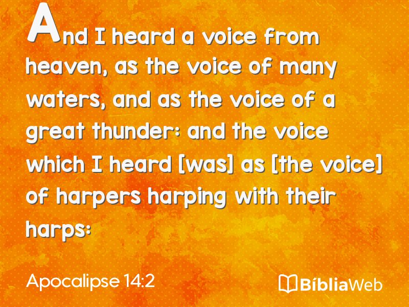 Apocalipse 14:2 em imagem para compartilhar
