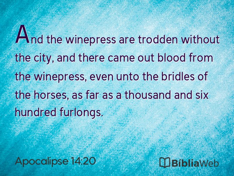 Apocalipse 14:20 em imagem para compartilhar