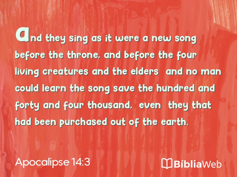 Apocalipse 14:3 em imagem para compartilhar