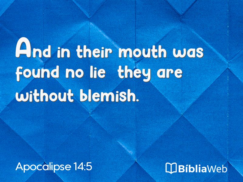 Apocalipse 14:5 em imagem para compartilhar