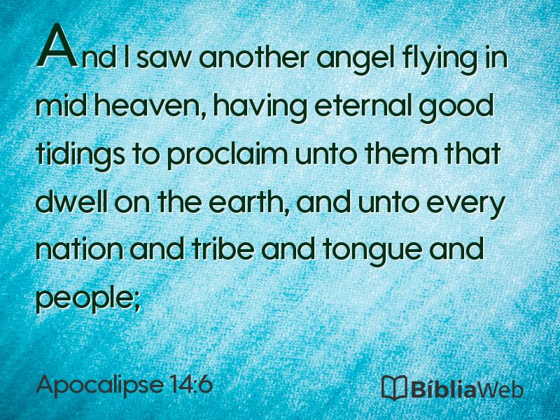 Apocalipse 14:6 em imagem para compartilhar