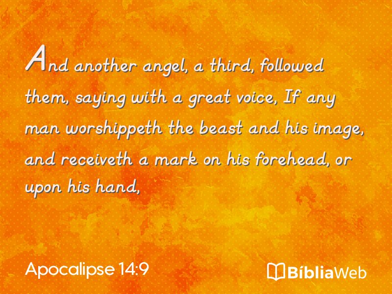 Apocalipse 14:9 em imagem para compartilhar