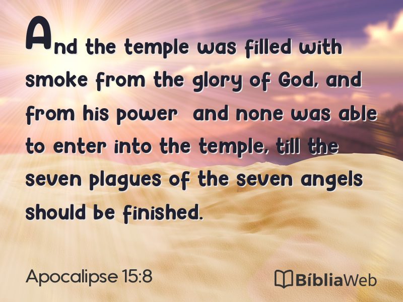 Apocalipse 15:8 em imagem para compartilhar