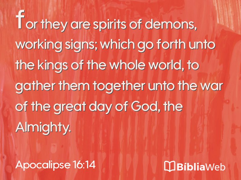 Apocalipse 16:14 em imagem para compartilhar