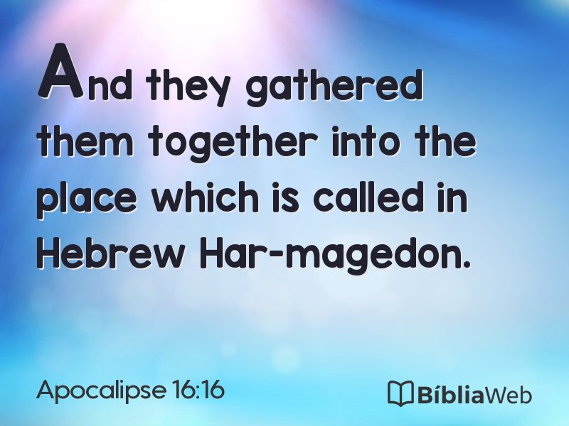 Apocalipse 16:16 em imagem para compartilhar