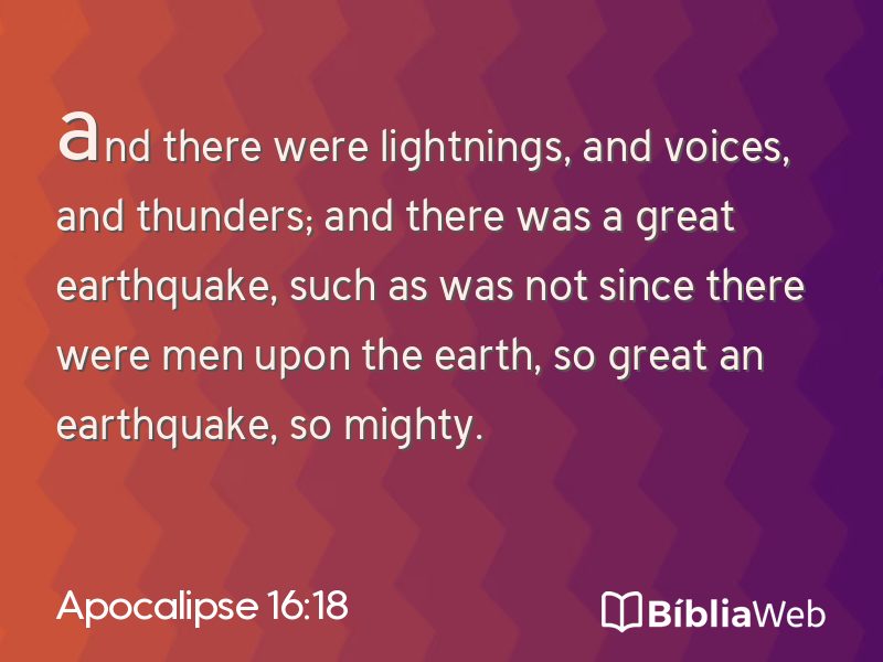 Apocalipse 16:18 em imagem para compartilhar