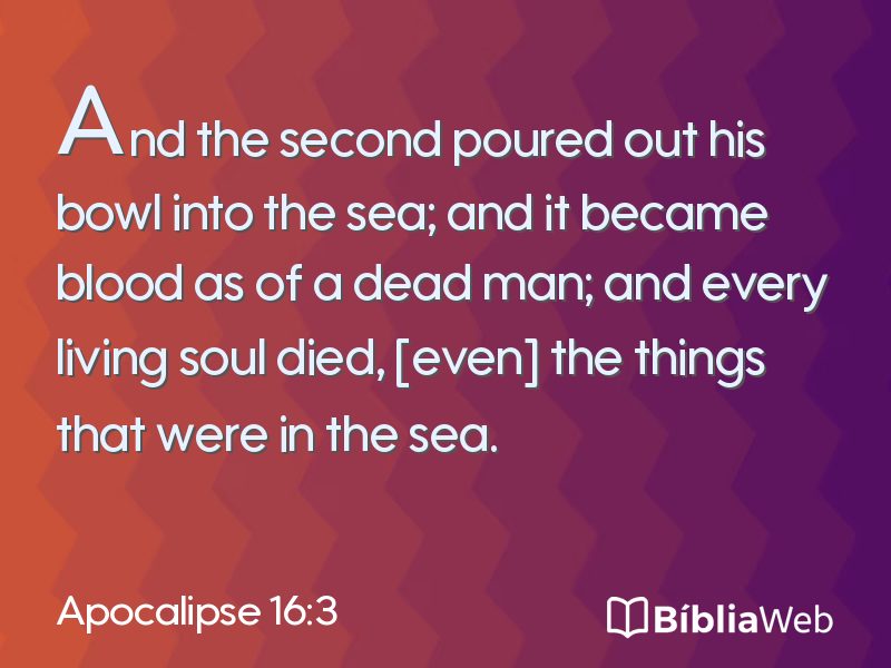 Apocalipse 16:3 em imagem para compartilhar