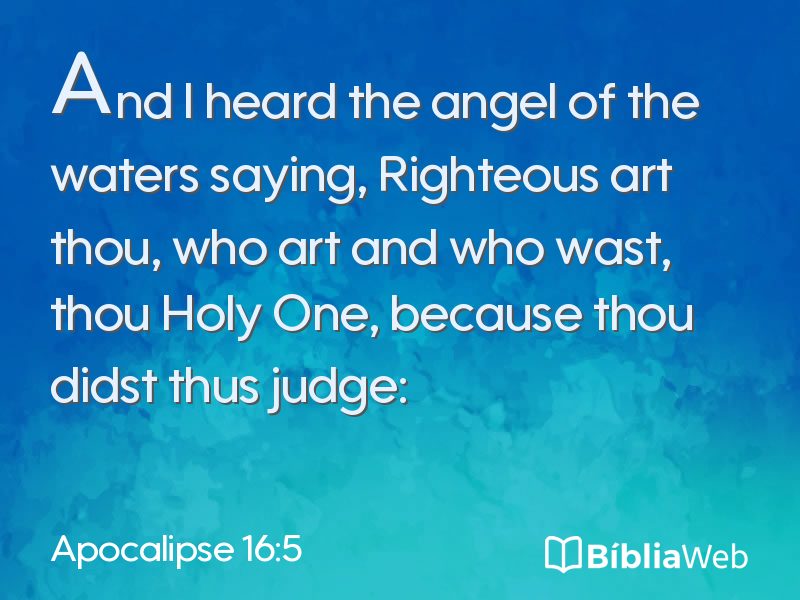 Apocalipse 16:5 em imagem para compartilhar