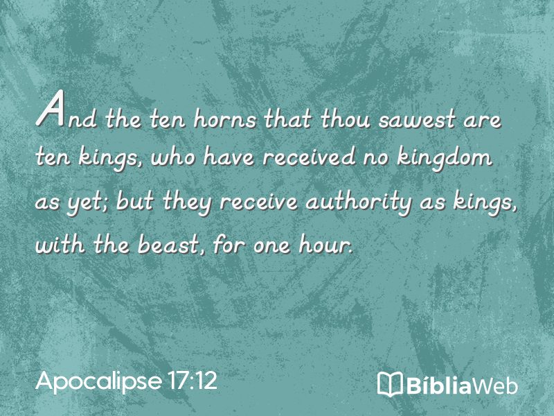 Apocalipse 17:12 em imagem para compartilhar