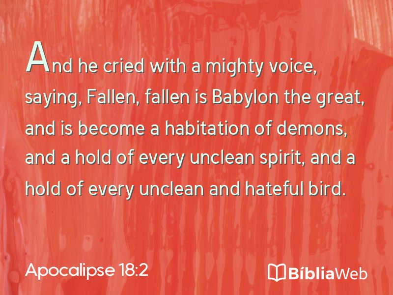 Apocalipse 18:2 em imagem para compartilhar