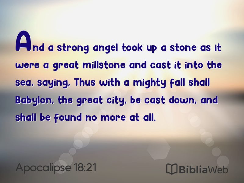 Apocalipse 18:21 em imagem para compartilhar