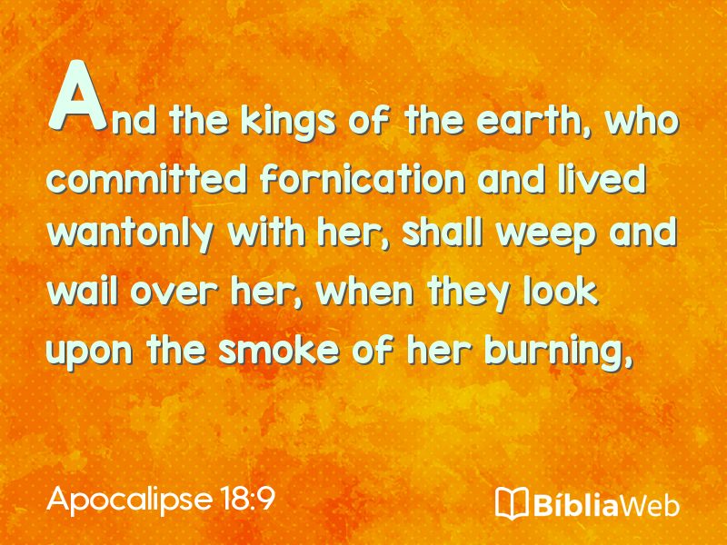 Apocalipse 18:9 em imagem para compartilhar