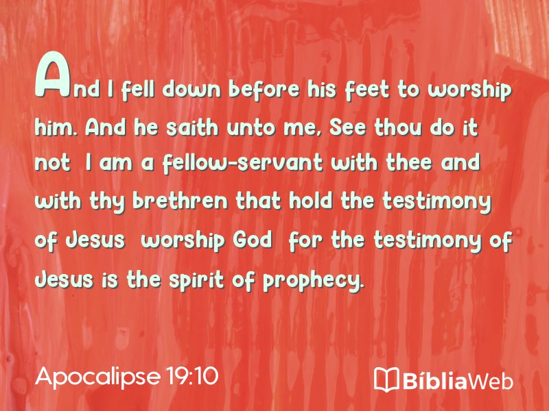 Apocalipse 19:10 em imagem para compartilhar