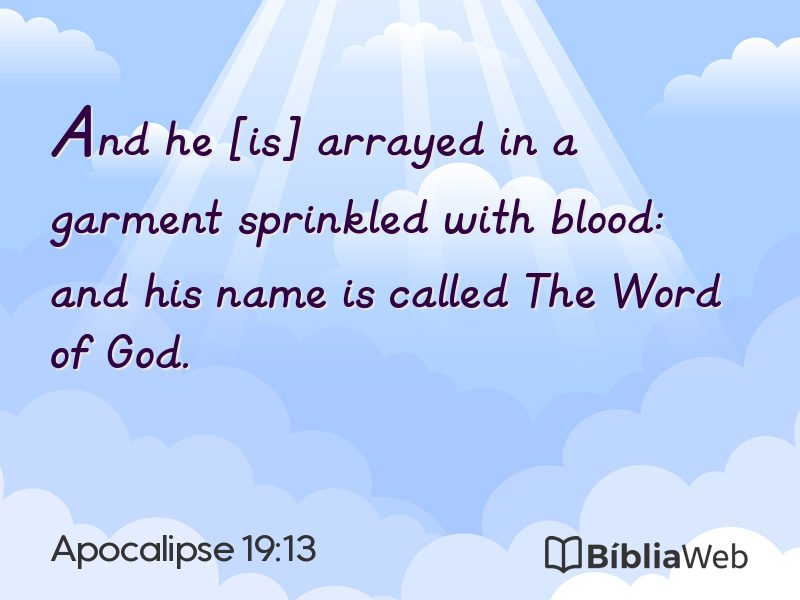 Apocalipse 19:13 em imagem para compartilhar