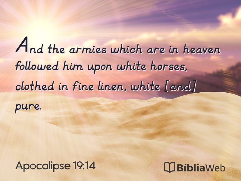Apocalipse 19:14 em imagem para compartilhar
