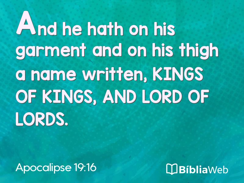 Apocalipse 19:16 em imagem para compartilhar