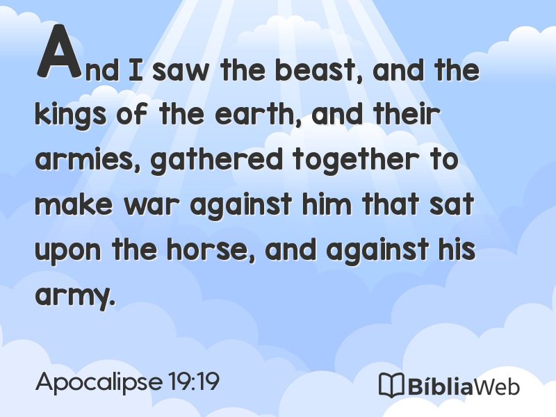 Apocalipse 19:19 em imagem para compartilhar