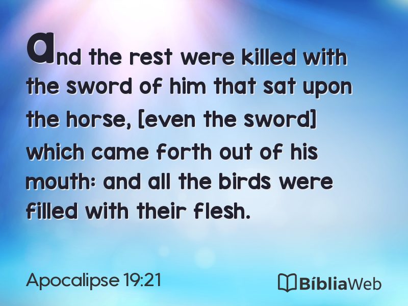 Apocalipse 19:21 em imagem para compartilhar