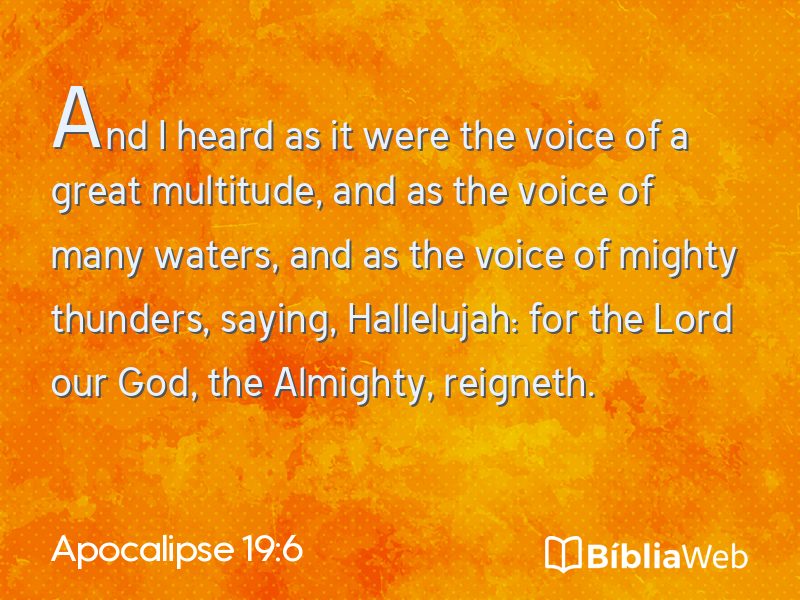 Apocalipse 19:6 em imagem para compartilhar