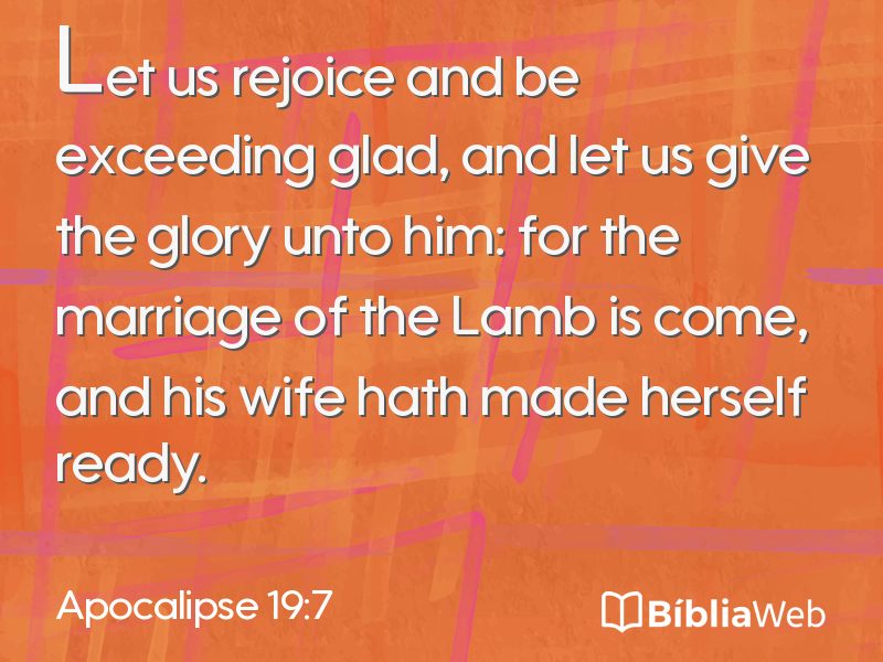 Apocalipse 19:7 em imagem para compartilhar
